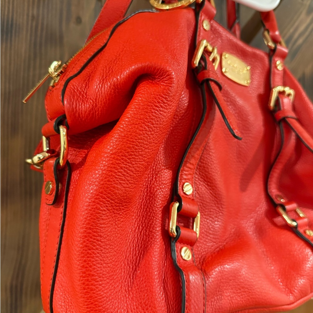 Michael Kors Bold Orange Bedford Satchel - Picture 4 of 11